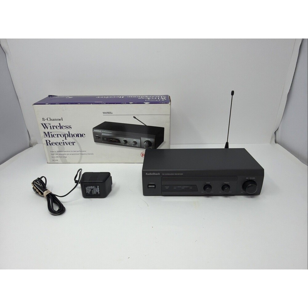 Radio Shack Wireless Microphone Receiver 32-1250 900 MHZ 8-Channel Tested